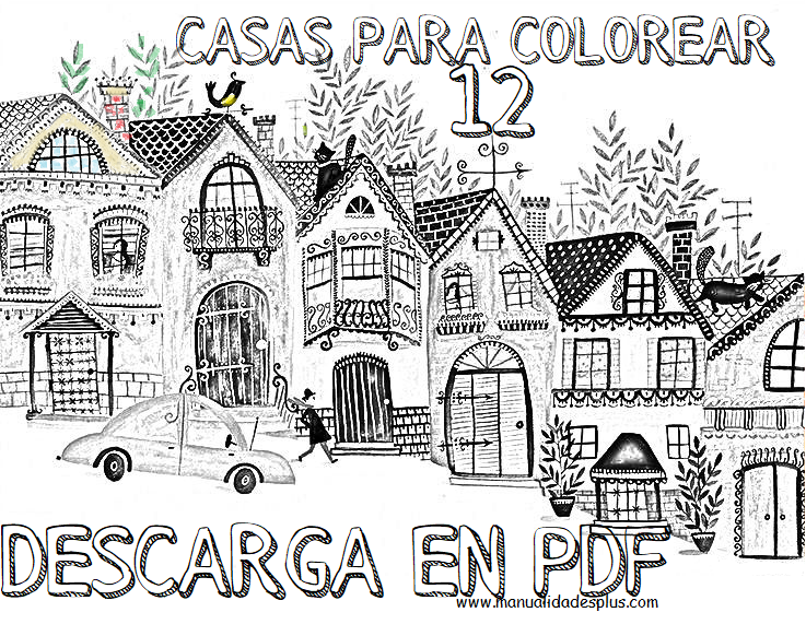 12 Casas Para Colorear Imprimir Gratis