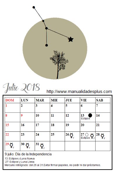 calendario astrologico